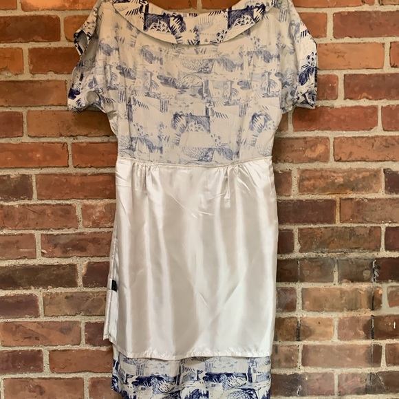 Feral Childe Silk Linen Van Allen Sheath Dress - Picture 12 of 16